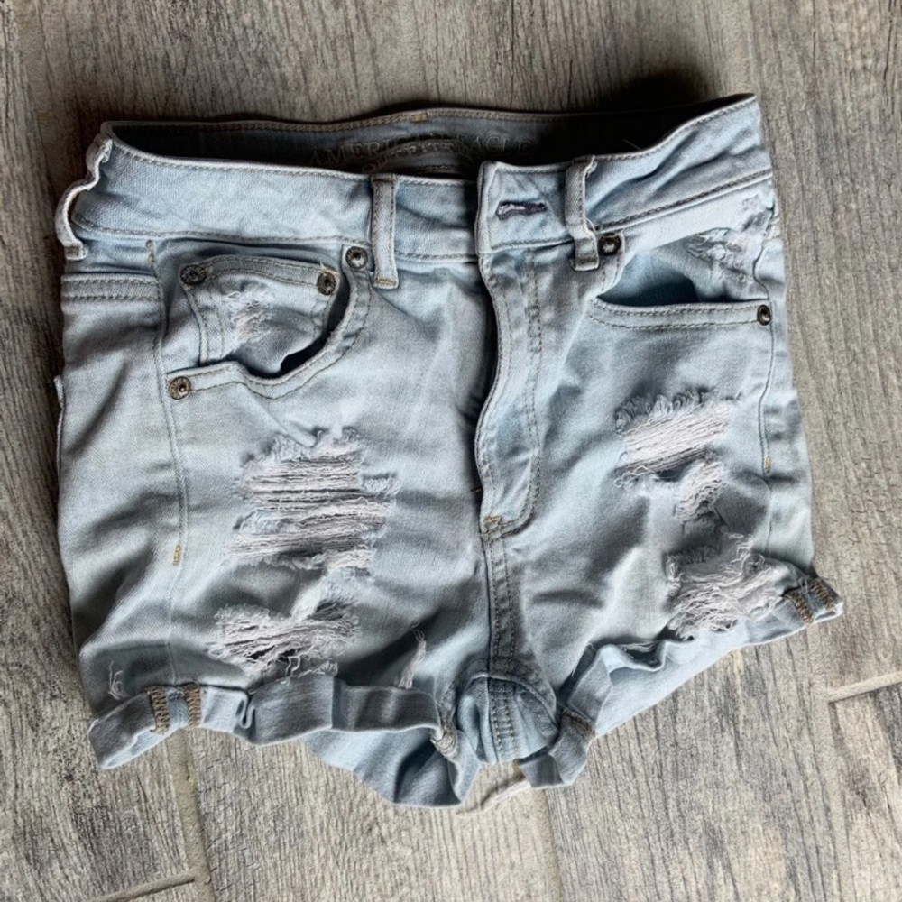 High rise jean shorts